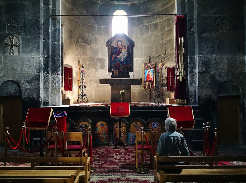 In der Kapelle der Klosteranlage Tegher