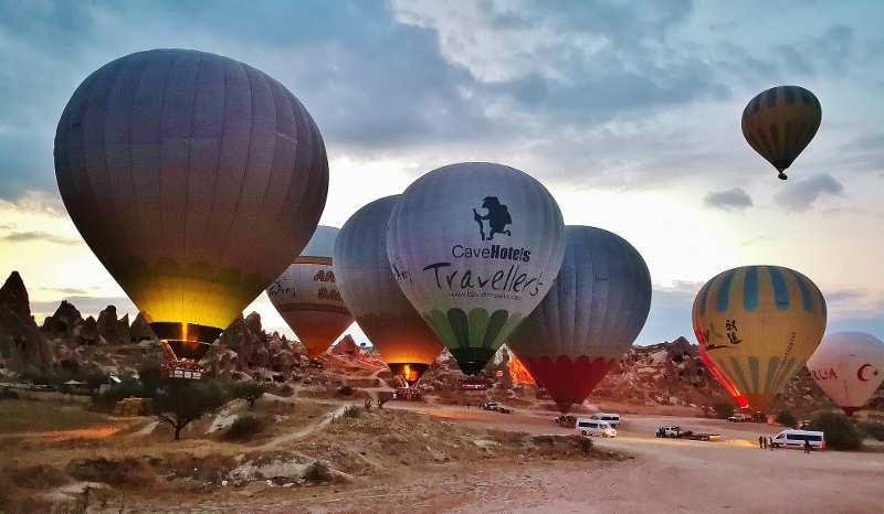 Die Ballons starten